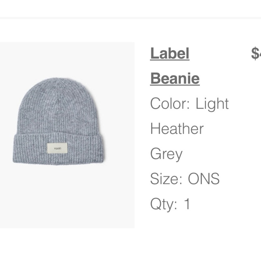 Vuori Label Beanie